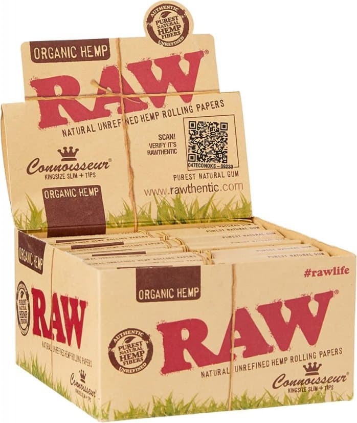 Raw Paper-Organic Hemp (15/Box-Artesano- 1-1/4+Tray+Tips)