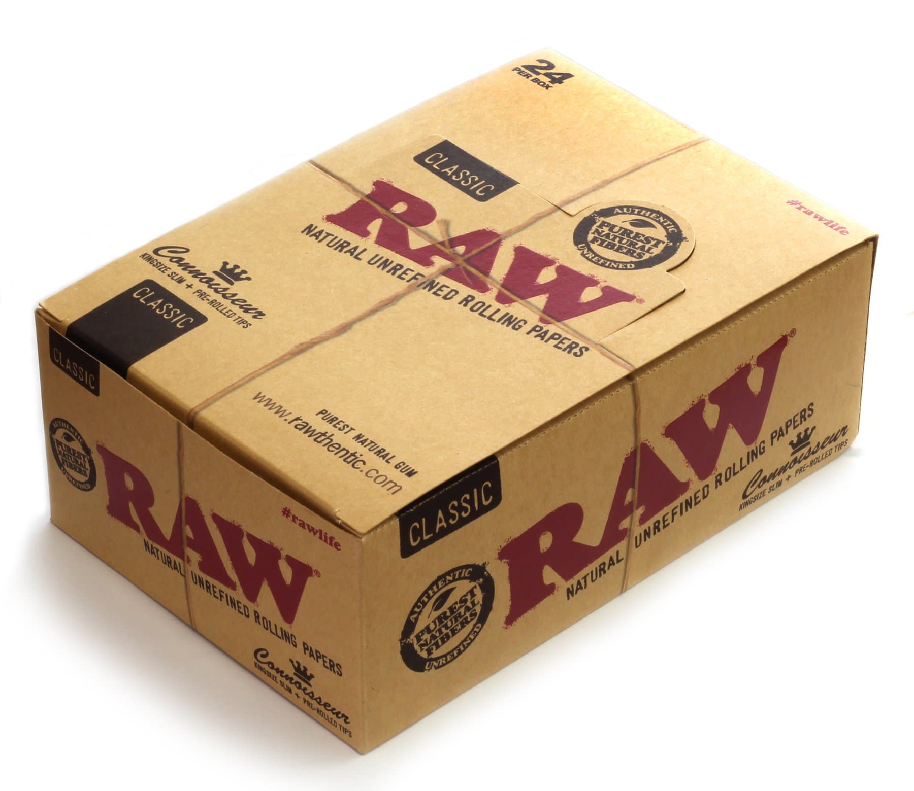 Raw Paper-Classic (24/Box- Master Piece - King Slim + Tips)