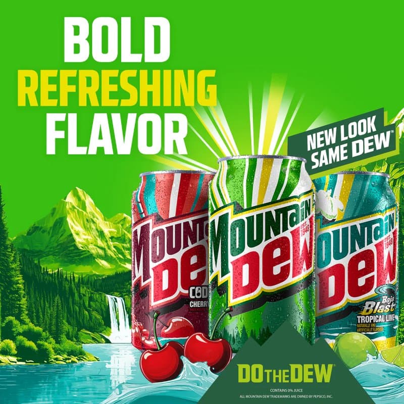 Mountain Dew Soda Cans