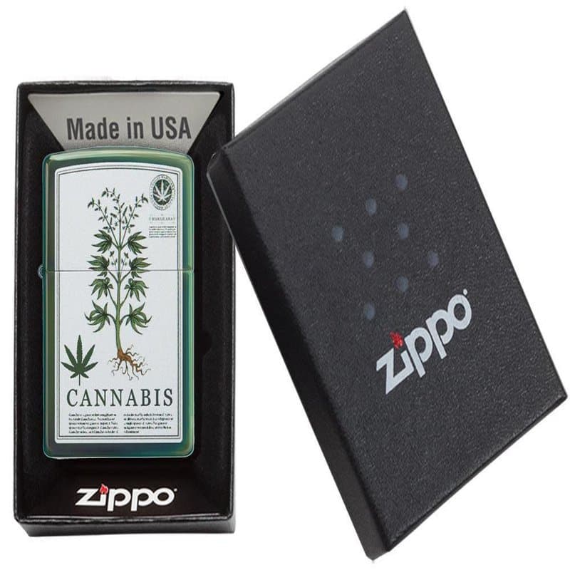 Zippo Lighter - Cannabis