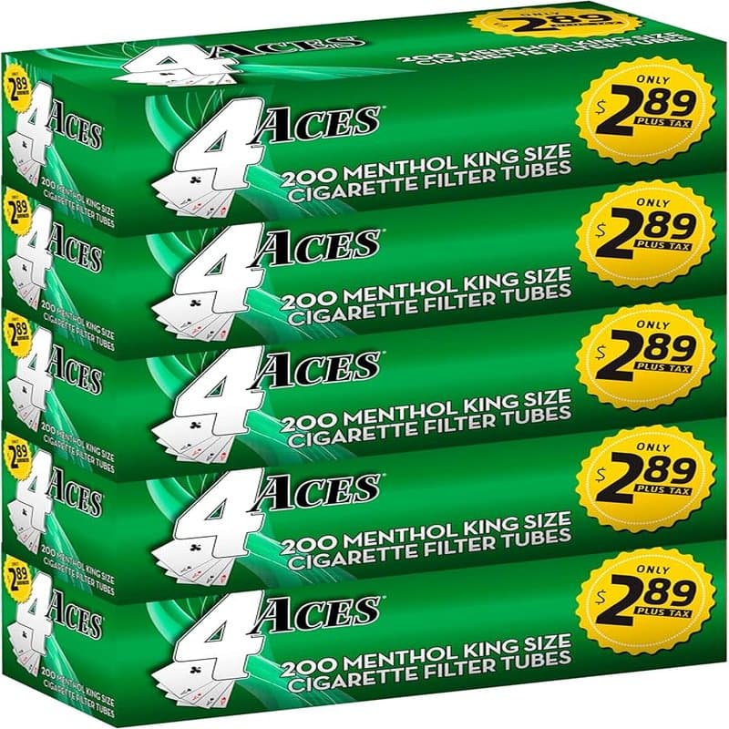 Aces Tubes - Menthol (5 Pack Pre priced - 2.89$)